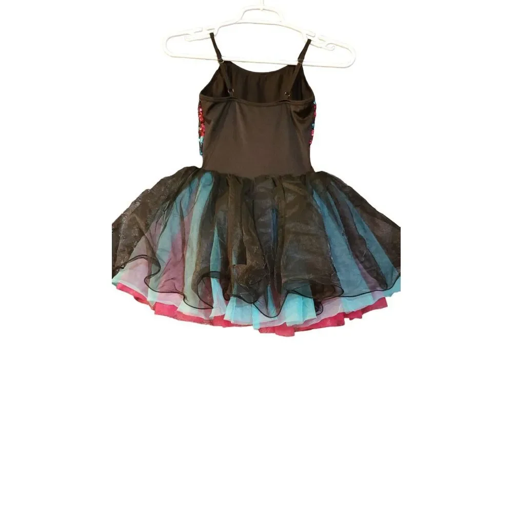 Gracie Children's Costumes Dance Ballet Tutu Black Blue Pink‎ Sequins Size LC